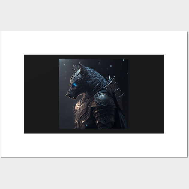 Dark Wolf Knight Wall Art by RLan